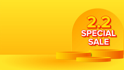 2.2 sale podium banner tamplate