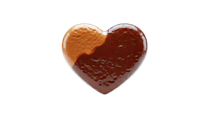 Heart-shaped Chocolate with Two Tones