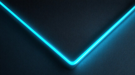 A striking image of a vibrant blue neon light shaped like a V against a dark backdrop, creating a modern and futuristic aesthetic