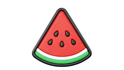 Watermelon Slice Icon with Seeds