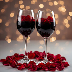 Romantic wine setting