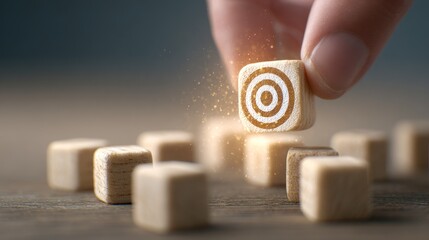 Strategic decision making business environment visual concept focused perspective target achievement