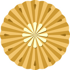 Imlek, A detailed image of a round cookie with a decorative top, ideal for food and baking promotions.