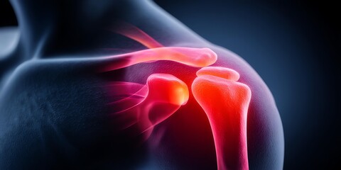 Human body diagram with muscle strain pain highlight fitness healthcare concept active professional mood clinical tone frontal view, Realistic Photo