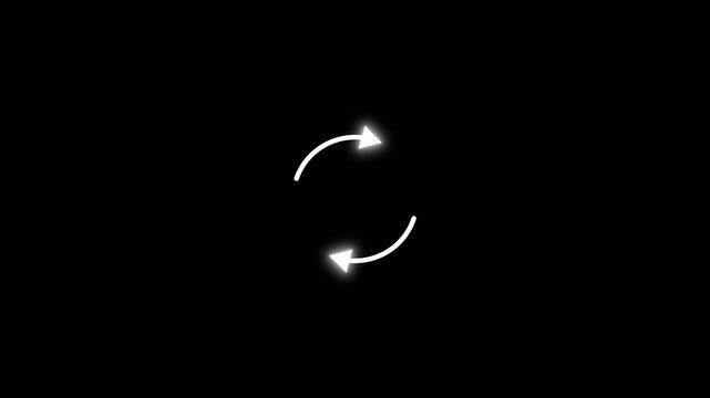 Rotating Arrow Animation Loop Direction Indicator