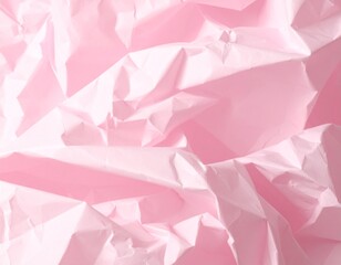 Naklejka premium Delicate Pink Paper Texture - Crumpled and Soft, Abstract Background.