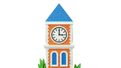 Cartoon Clock Tower