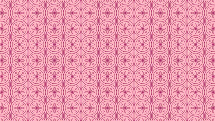 Pink Floral Circular Seamless Repeating Pattern
