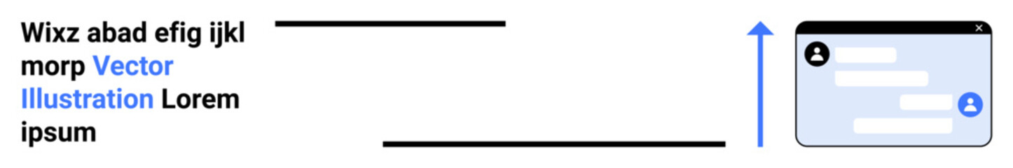 Obraz premium Digital communication, messaging apps, online chat, social media, user interface design, interaction. Chat window interface with profile icons and text messages. Digital communication and messaging