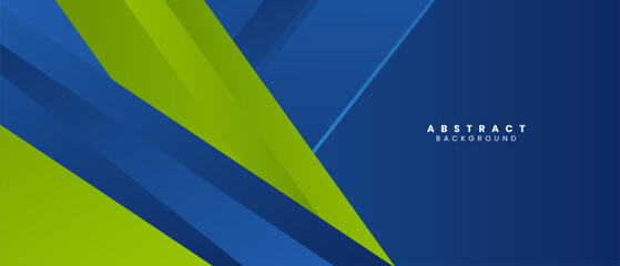Blue and green geometric shapes abstract background geometry shine and layer element vector for presentation design. Suit for business, corporate, institution, party, festive, seminar, and talks.