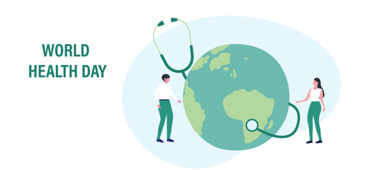 World health day concept vector illustration