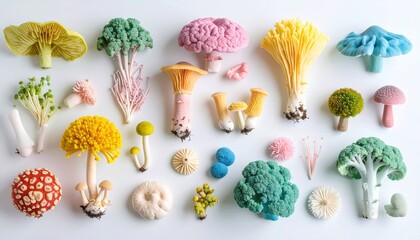 Colorful Mushroom Assortment.