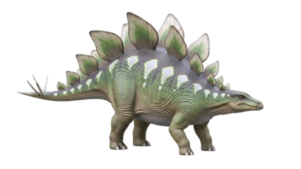 Stegosaurus dinosaur with plates and tail spikes