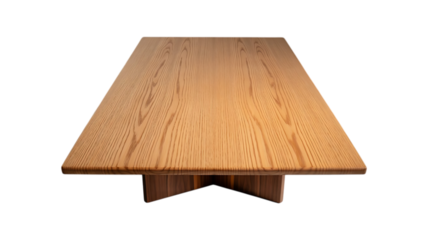 Empty table made from old pine wood image isolated on transparent