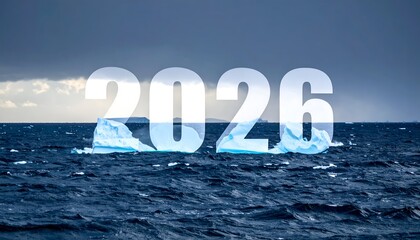 Dramatic image of melting ice with "2026" superimposed