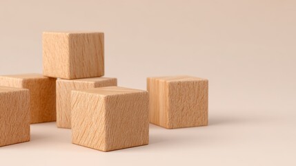 Creative building blocks arrangement indoor studio photography minimalist design close-up view playful concept