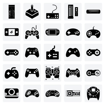 The Evolution Of Game Controllers &ndash; Showcasing Classic Joysticks And Gamepads From Nintendo, Sega, And Playstation.