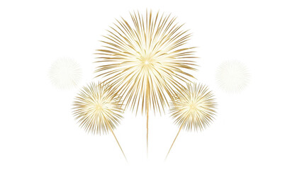 Obraz premium Celebration of new year with colorful fireworks display illuminating the night sky isolated on transparent background