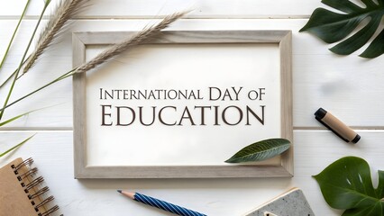International Day of Education celebration with learning tools