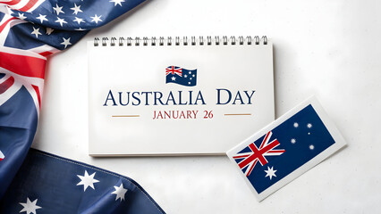 Celebrating Australia Day on January 26th with national flags