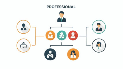 Organizational Chart Showing Professional Hierarchy and Team Structure.