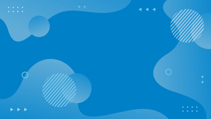 Abstract gradient blue liquid wave background with geometric elements. Fluid shapes composition. Suitable for business templates, banners, branding, presentations, web, and pages