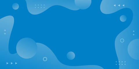 Abstract gradient blue liquid wave background with geometric elements. Fluid shapes composition. Suitable for business templates, banners, events, presentations, web, and pages