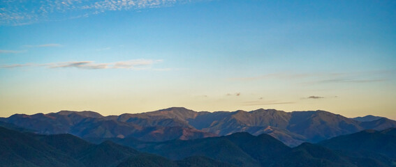atmosphere mountain in the morning with dramatic tone