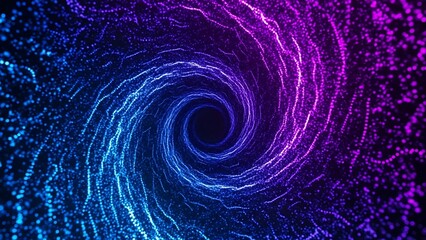 Vibrant swirling purple blue neon light.