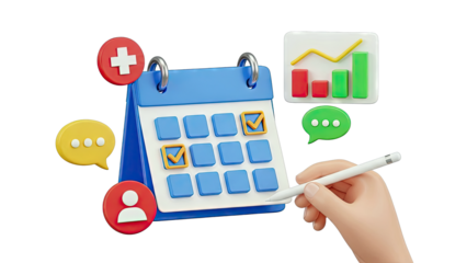 Digital Calendar and Productivity Icons