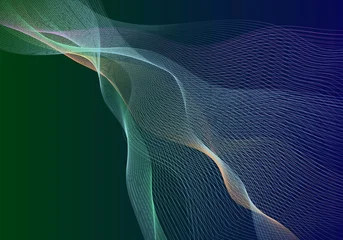 Fototapete Fraktale Wellen abstract colorful wave background  © siavash