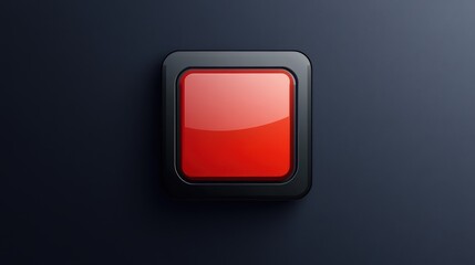 Minimalist Red Button: A sleek, red button rests against a contrasting, dark background, offering a sense of modern simplicity. Its polished surface hints at the importance of this small.