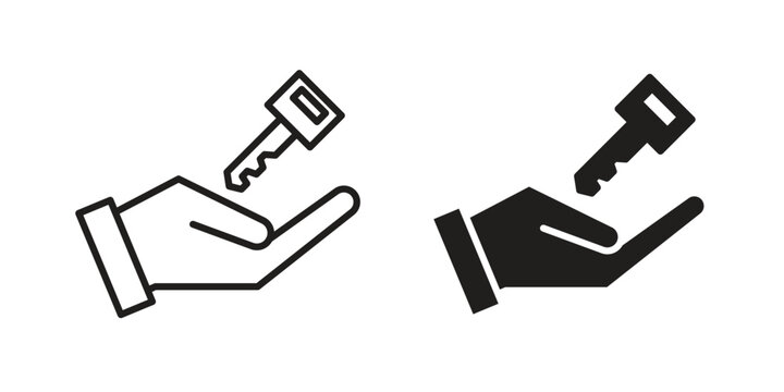 Valet icon doodle set. editable outline stroke vector eps