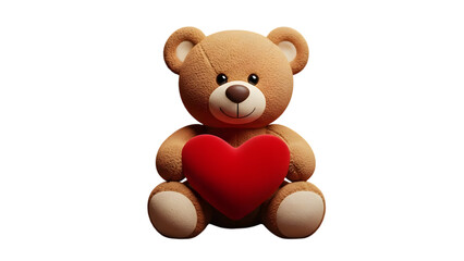 Teddy bear holding heart