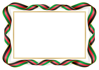 horizontal frame and border with Afghan flag