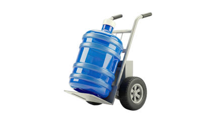 Water Cooler Bottle on a Hand Truck