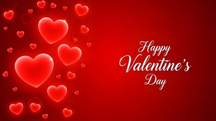 Happy valentine's day card with hearts