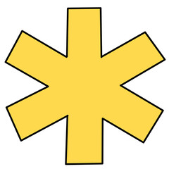 Obraz premium yellow medical cross