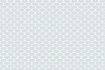 青海波の背景イラスト　和柄　灰色　Japanese traditional pattern