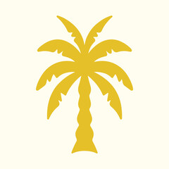 Palm tree logo, coconut tree logo, minimalist summer tropical logo