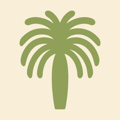 Palm tree logo, coconut tree logo, minimalist summer tropical logo