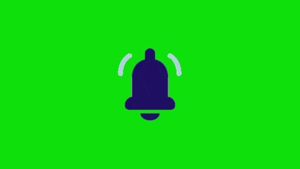 bell of notification on green background