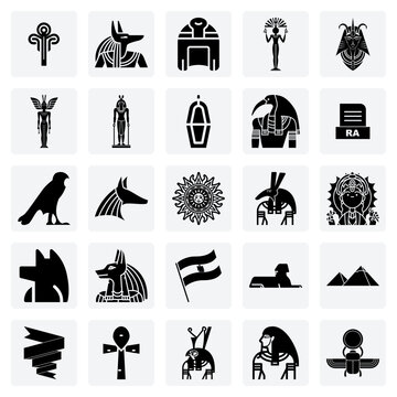 Egyptian Gods And Pharaohs &ndash; Illustrations Of Ra, Anubis, Set, And Cleopatra For Documentaries And Themed Content