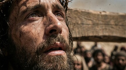 Contemplative moment of reflection and emotion in historical drama setting