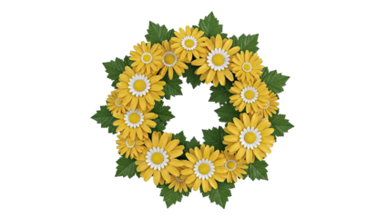 Yellow Daisy Wreath