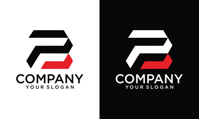 Creative unique letter FB BF initial based stylish business logo design.