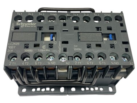 Schneider Electric LC2K09 contactor with multiple labeled terminals for industrial electrical control applications, selangor-Malaysia March 19th 2025