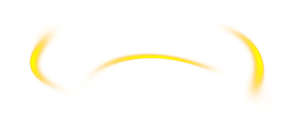 Obraz premium Abstract Flowing Light Trails Set: Blue and Yellow Glowing Wave Design Elements