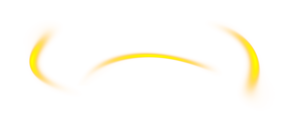 Abstract Flowing Light Trails Set: Blue and Yellow Glowing Wave Design Elements