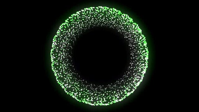 Abstract particles gently drifting in space against a deep black background. Soft glowing dots create an elegant atmospheric motion ideal for backgrounds and visual effects.